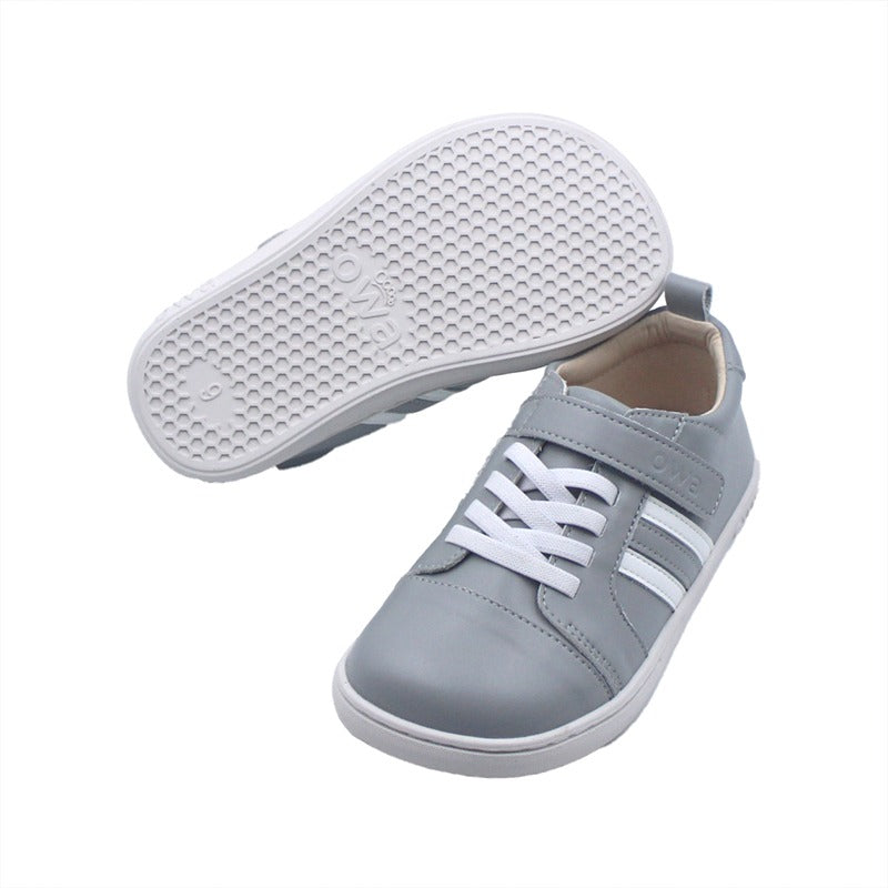 zapatilla kallpa gris owa respetuosa barefoot para niños